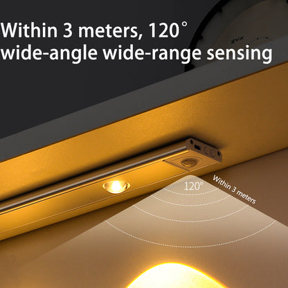 MZ-1602 20CM Slim Strip Light Self-Adhesive Closet Lamp Cabinet Wardrobe Lighting Smart LED Human Body Sensing Night Light