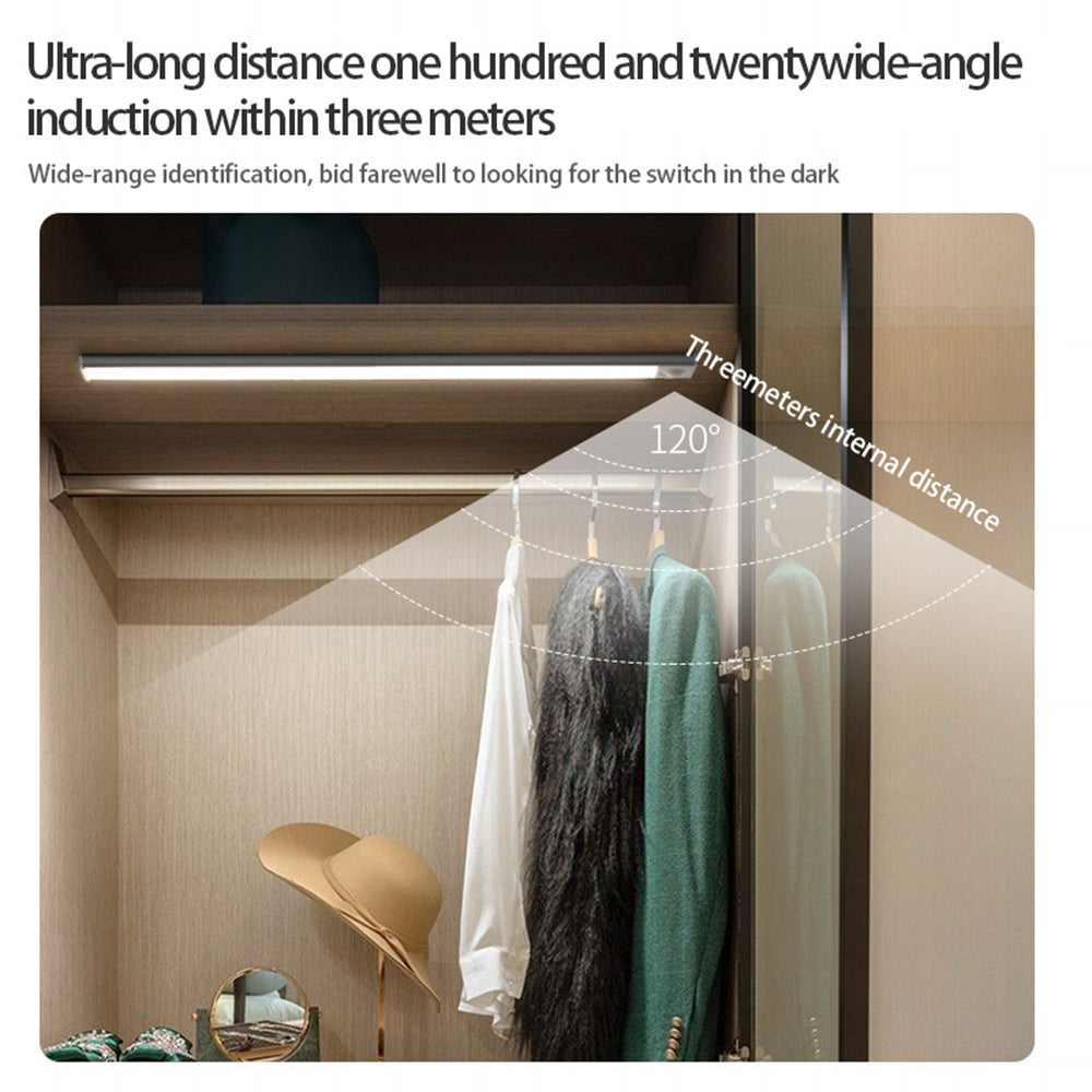 MZ-L1005 30cm Intelligent Human Sensing Ultra Thin LED Light Magnetic Suction Wardrobe Light Strip