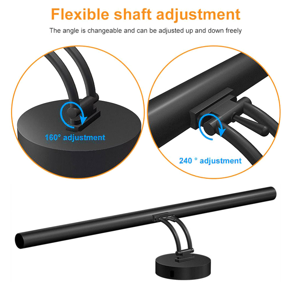 Style-A 55cm Wall Mount LED Light 3 Color Temperature Touch Control Light Bar with USB Power Supply