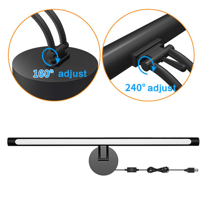 Style-B 55cm USB LED Light 3 Color Temperature Touch Control Light Bar for for Wall Shelf Closet Mirror
