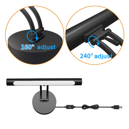 Style-B 25cm USB Powered LED Light 3 Color Temperature Dimmable Touch Control Wall Mirror Light Bar