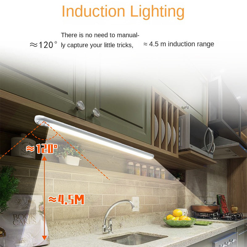 10cm Wireless Cabinet Light PIR Motion Sensor Rechargeable Stepless Dimmable Magnetic Strip Light