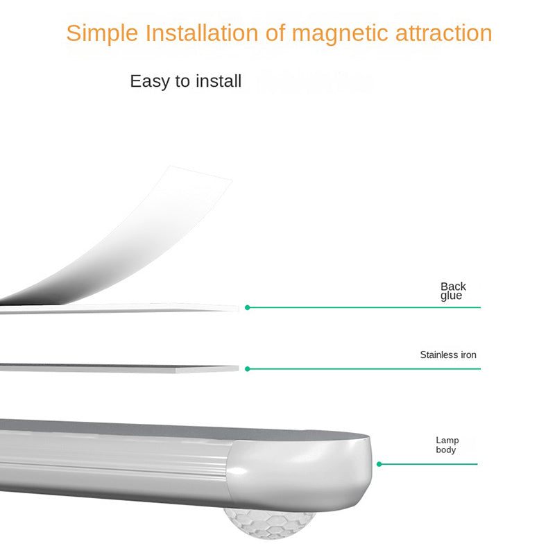10cm Wireless Cabinet Light PIR Motion Sensor Rechargeable Stepless Dimmable Magnetic Strip Light