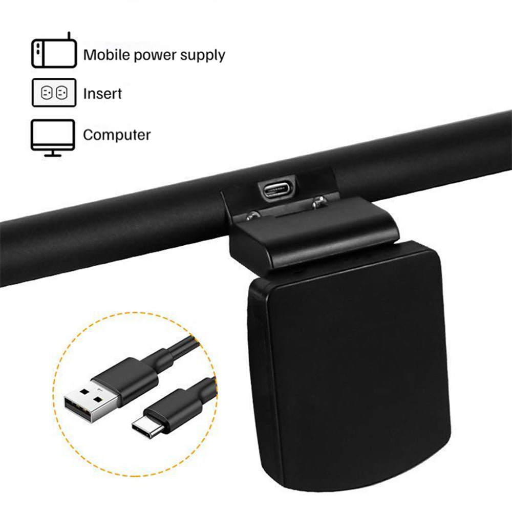 Laptop Monitor Lamp Three Color Temperature Dimmable Eye Protection USB Powered LED Light