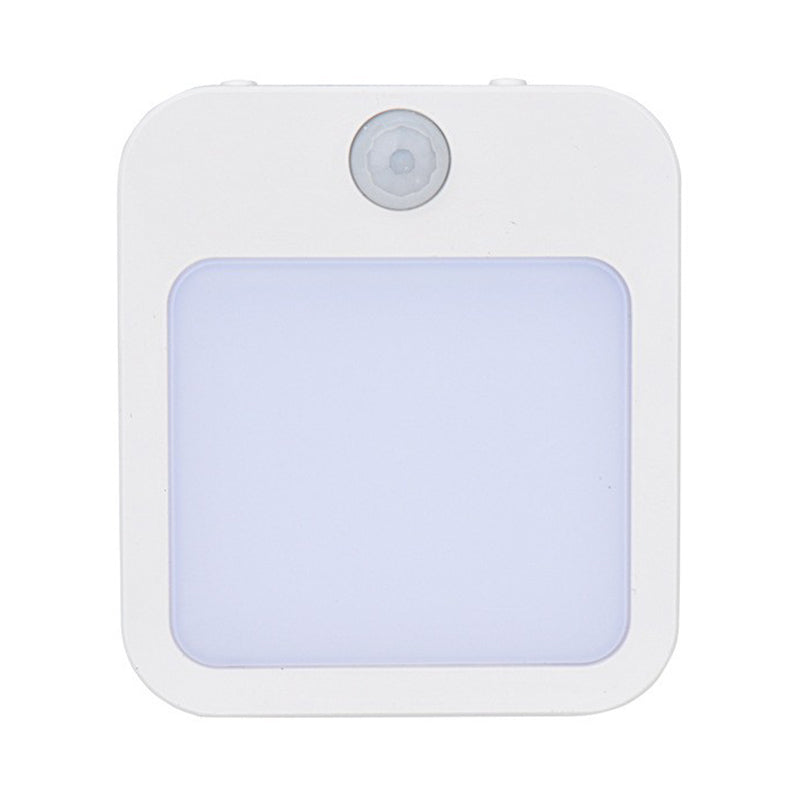 NL2202 2Pcs EU Plug Intelligent Body Sensor Night Lamp Motion Activated Dimming Night Light, Warm White