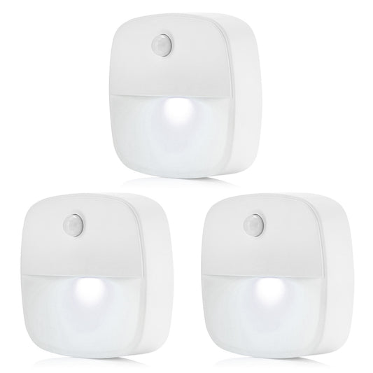 1806 3Pcs LED Body Sensor LED Light Closet Hallway Stairs Night Light for Home Kitchen Cabinet
