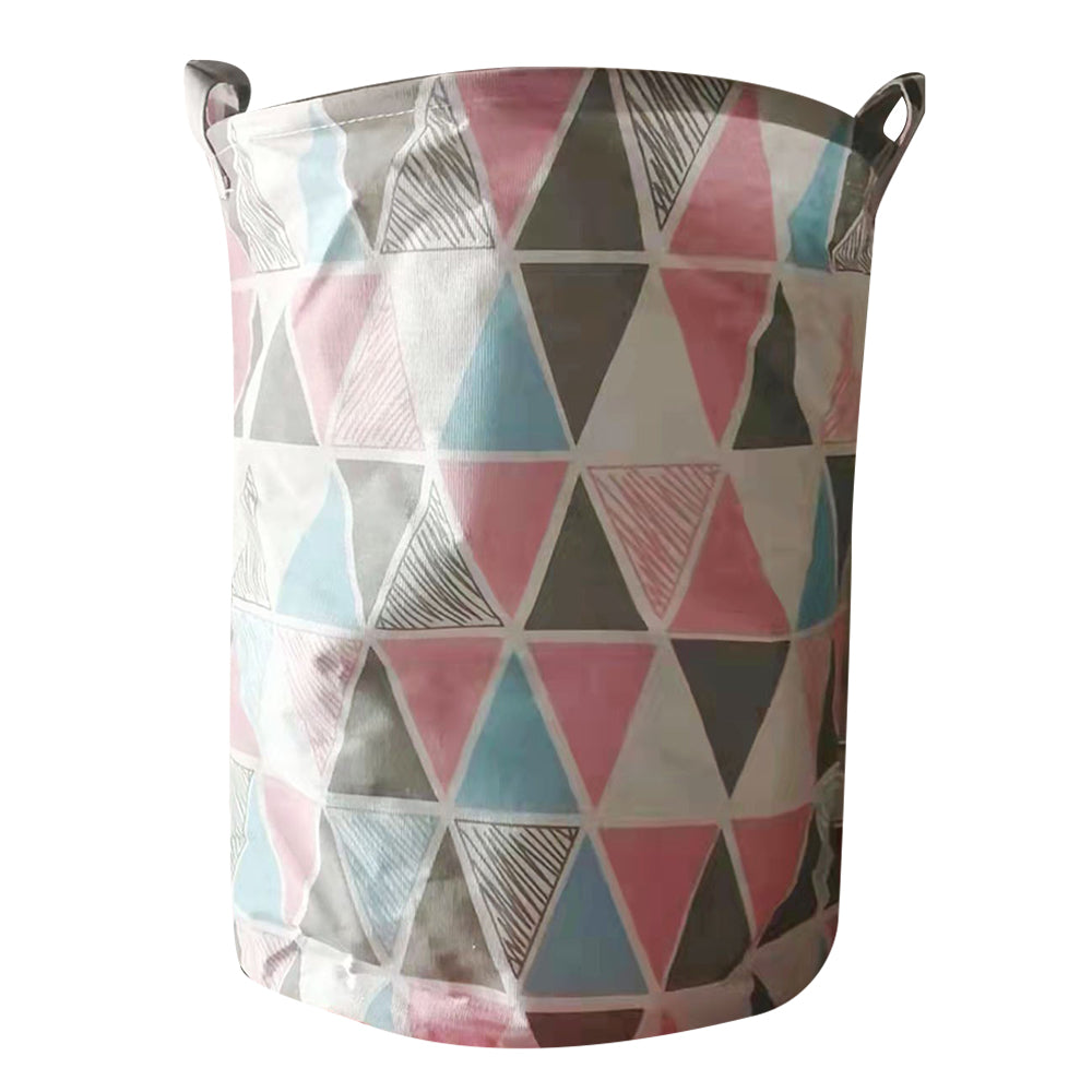63L Cotton Linen Collapsible Dirty Clothes Basket Laundry Hamper Bin with Handles, Size L, 40x50cm