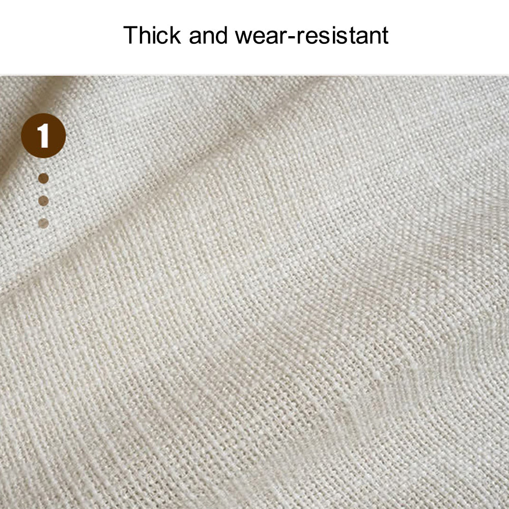 63L Cotton Linen Collapsible Dirty Clothes Basket Laundry Hamper Bin with Handles, Size L, 40x50cm