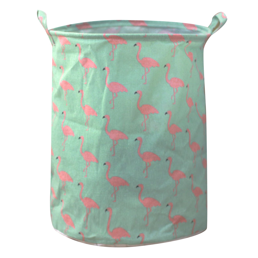 63L Cotton Linen Collapsible Dirty Clothes Basket Laundry Hamper Bin with Handles, Size L, 40x50cm