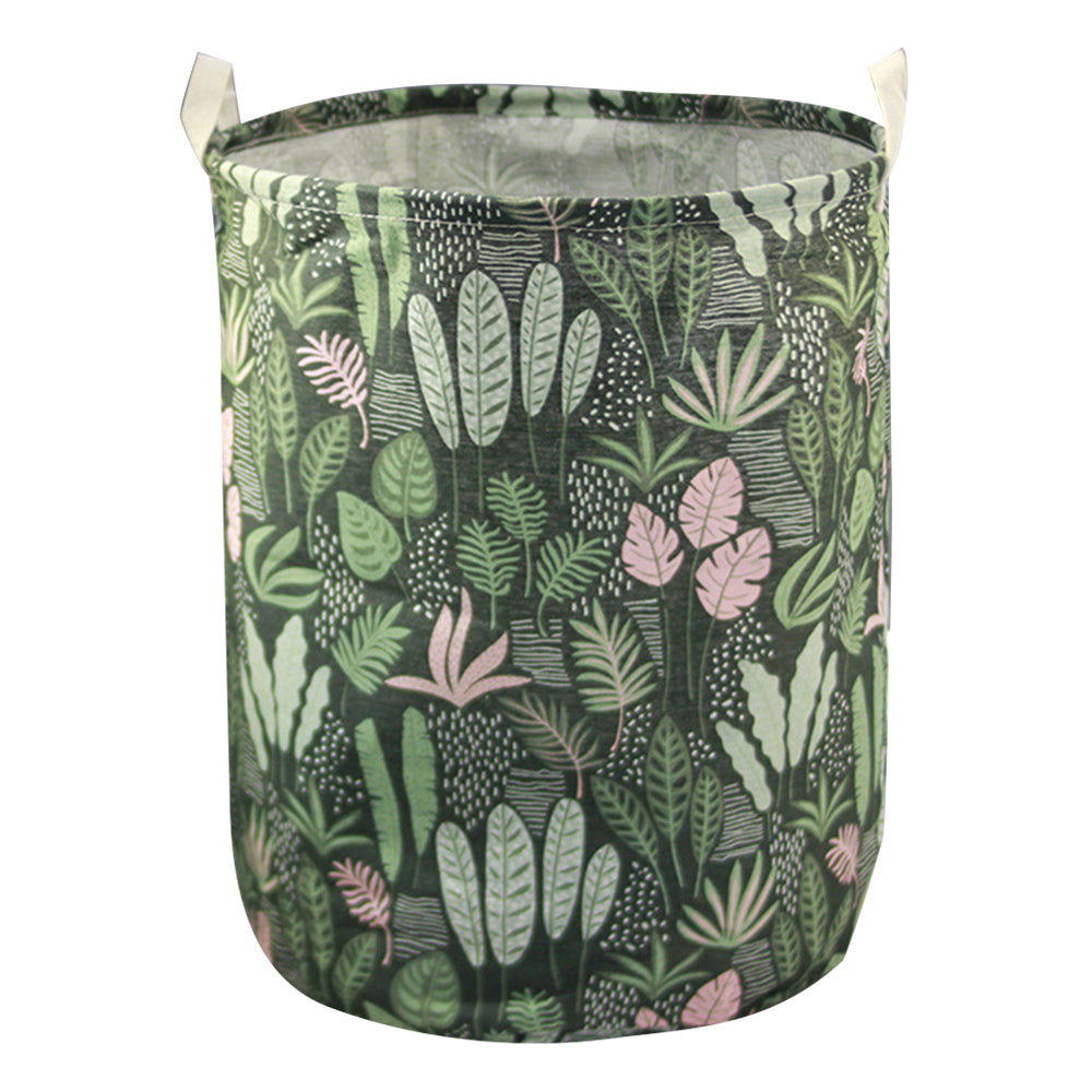 63L Cotton Linen Collapsible Dirty Clothes Basket Laundry Hamper Bin with Handles, Size L, 40x50cm