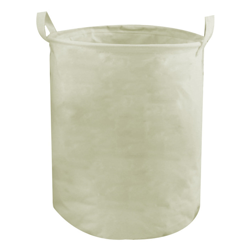 63L Cotton Linen Collapsible Dirty Clothes Basket Laundry Hamper Bin with Handles, Size L, 40x50cm