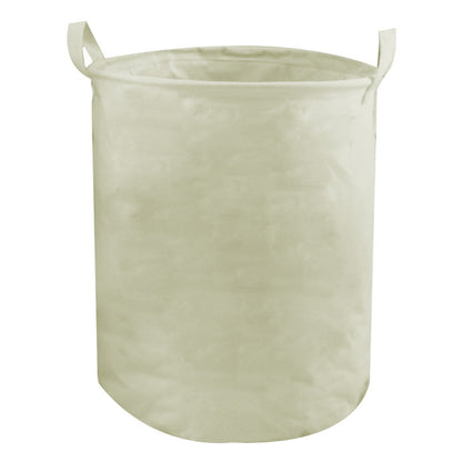 63L Cotton Linen Collapsible Dirty Clothes Basket Laundry Hamper Bin with Handles, Size L, 40x50cm