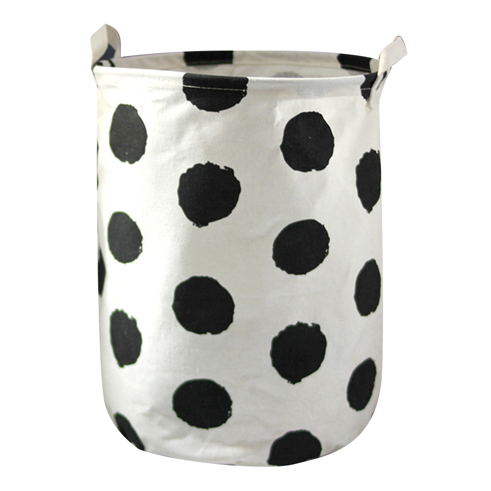 43L Collapsible Washing Laundry Basket Hamper Dirty Clothes Cotton Linen Basket Laundry Bin, Size M, 35x45cm