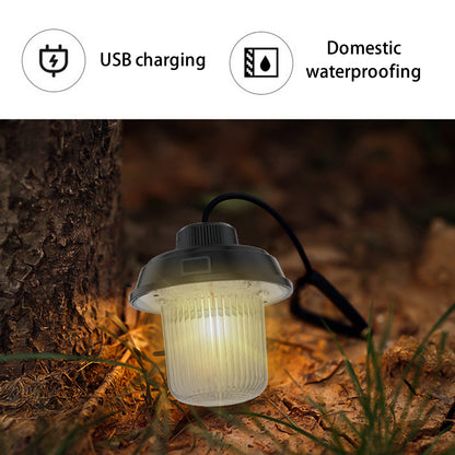 Outdoor Mini Camping Light Simple Style Silicone Hanging Night Light Portable Rechargeable Emergency Lamp