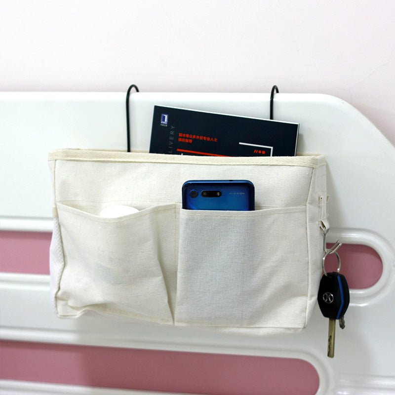 Bedside Hanging Storage Organizer for Bunk and Hospital Beds, College Dorm Bed, Books Mobile Phones Container Holder