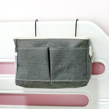 Bedside Hanging Storage Organizer for Bunk and Hospital Beds, College Dorm Bed, Books Mobile Phones Container Holder