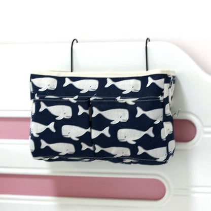 Bedside Hanging Storage Organizer for Bunk and Hospital Beds, College Dorm Bed, Books Mobile Phones Container Holder
