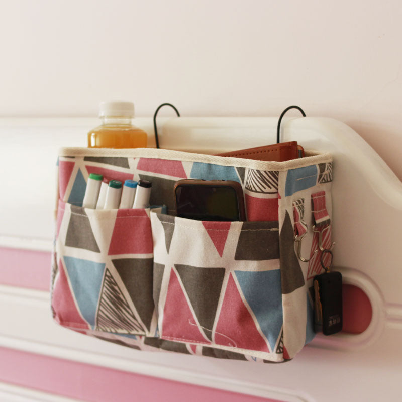 Bedside Hanging Storage Organizer for Bunk and Hospital Beds, College Dorm Bed, Books Mobile Phones Container Holder