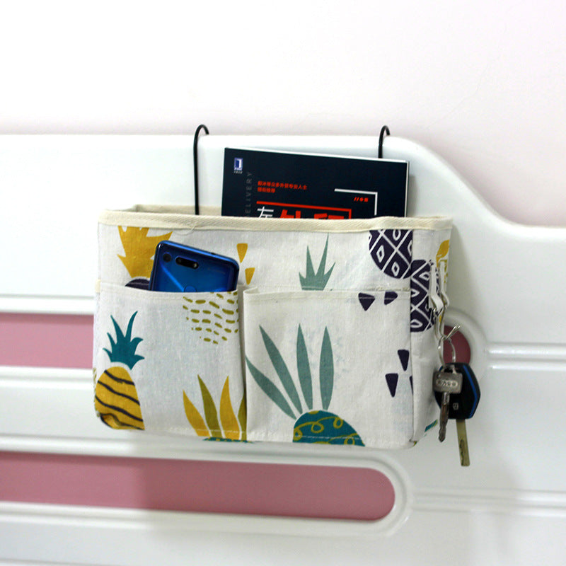 Bedside Hanging Storage Organizer for Bunk and Hospital Beds, College Dorm Bed, Books Mobile Phones Container Holder