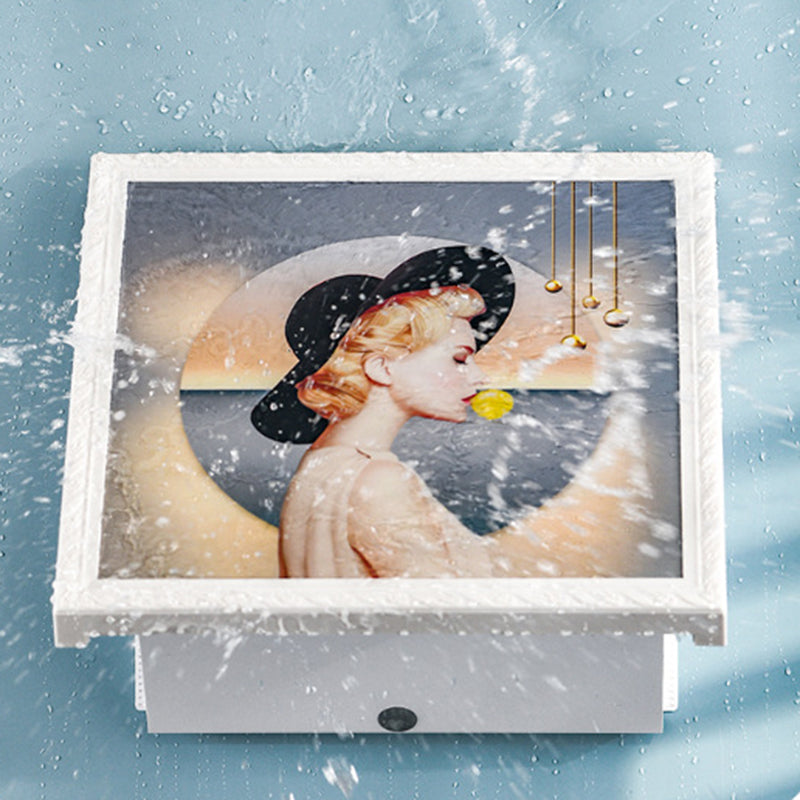 Bathroom Wall-Mounted Folding Cloth Container Picture Frame Cloth Storage Holder Organizer