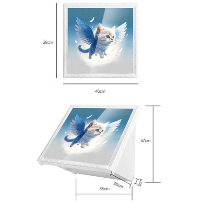 Dual-Layer Waterproof Wall-Mounted Folding Cloth Container for Bathroom Picture Frame Cloth Storage Organizer