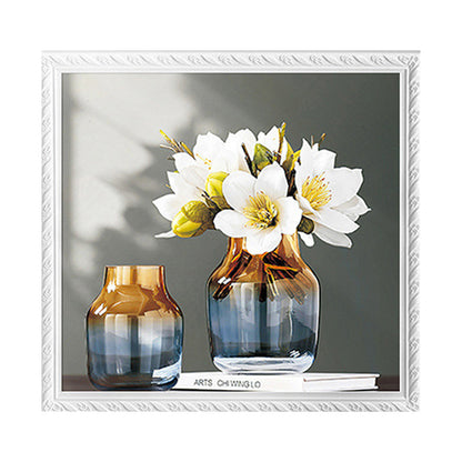 Dual-Layer Waterproof Wall-Mounted Folding Cloth Container for Bathroom Picture Frame Cloth Storage Organizer