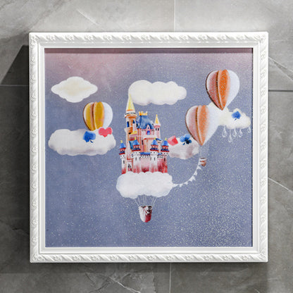 2-Layer Waterproof Picture Frame Collapsible Cloth Organizer Wall-Mounted Cloth Storage Cabinet for Bathroom