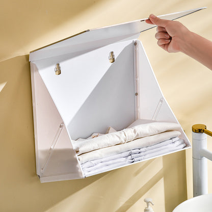 DIY Bathroom Folding Cloth Storage Box Wall-Mounted Picture Frame Cloth Storage Organizer