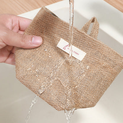 Cotton Linen Washable Storage Bag Kitchen Desktop Hanging Organizer Container