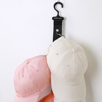 8-Clips Closet Hanging Cap Keeper Cloth+Metal Hat Holder Storage Rack Organizer