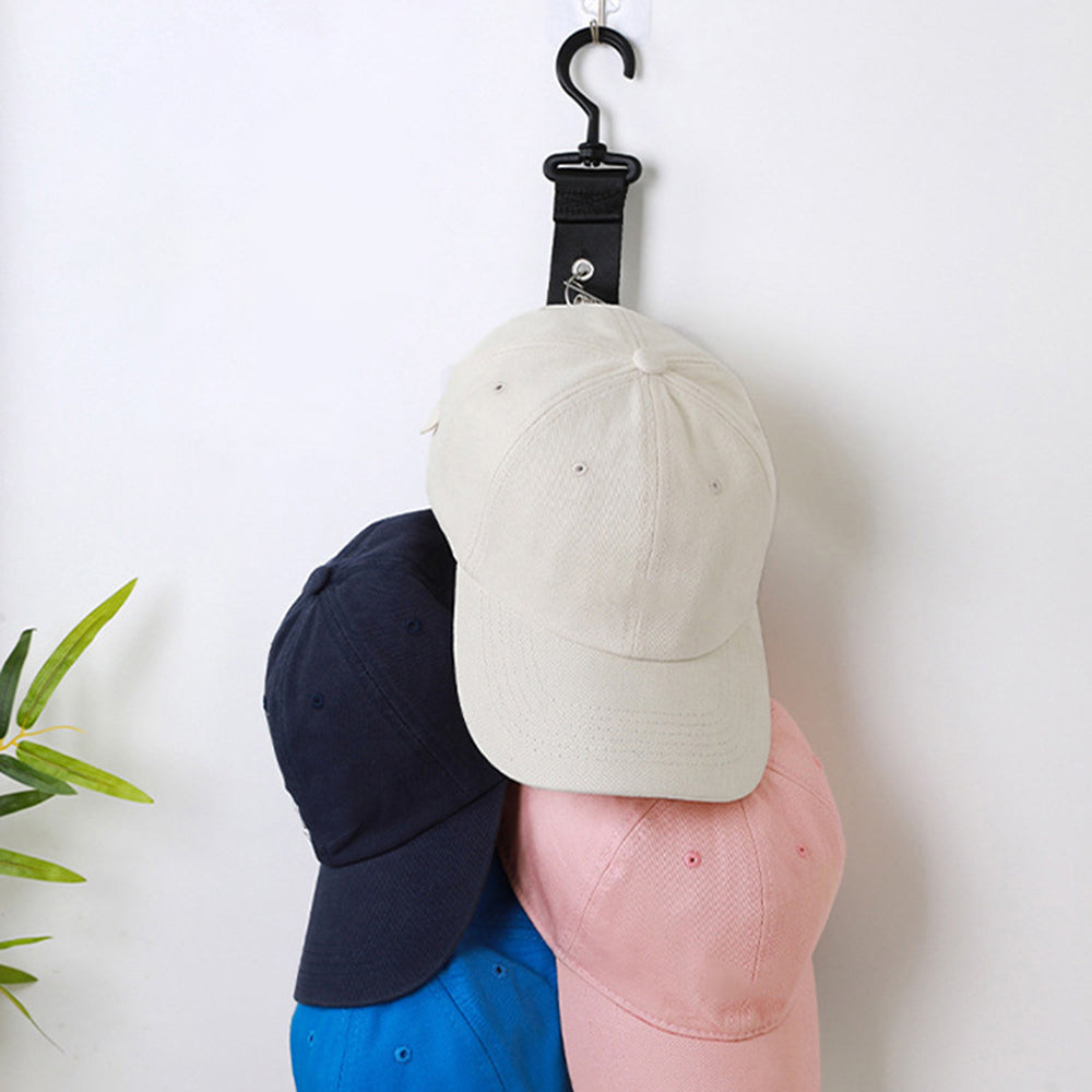 8-Clips Closet Hanging Cap Keeper Cloth+Metal Hat Holder Storage Rack Organizer