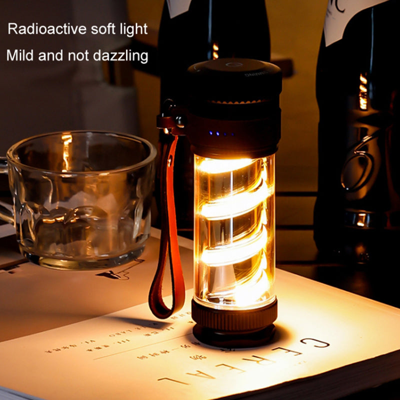 Outdoor USB Rechargeable Camping Light Tent Ambient Light IP44 Waterproof Portable Night Light with Cover