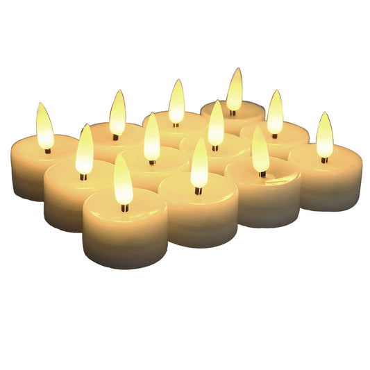 12Pcs / Set Small Flameless LED Light Battery Electronic Candles Tables Lamp for Pumpkins, Wedding Decorations, Christmas, Home Decor