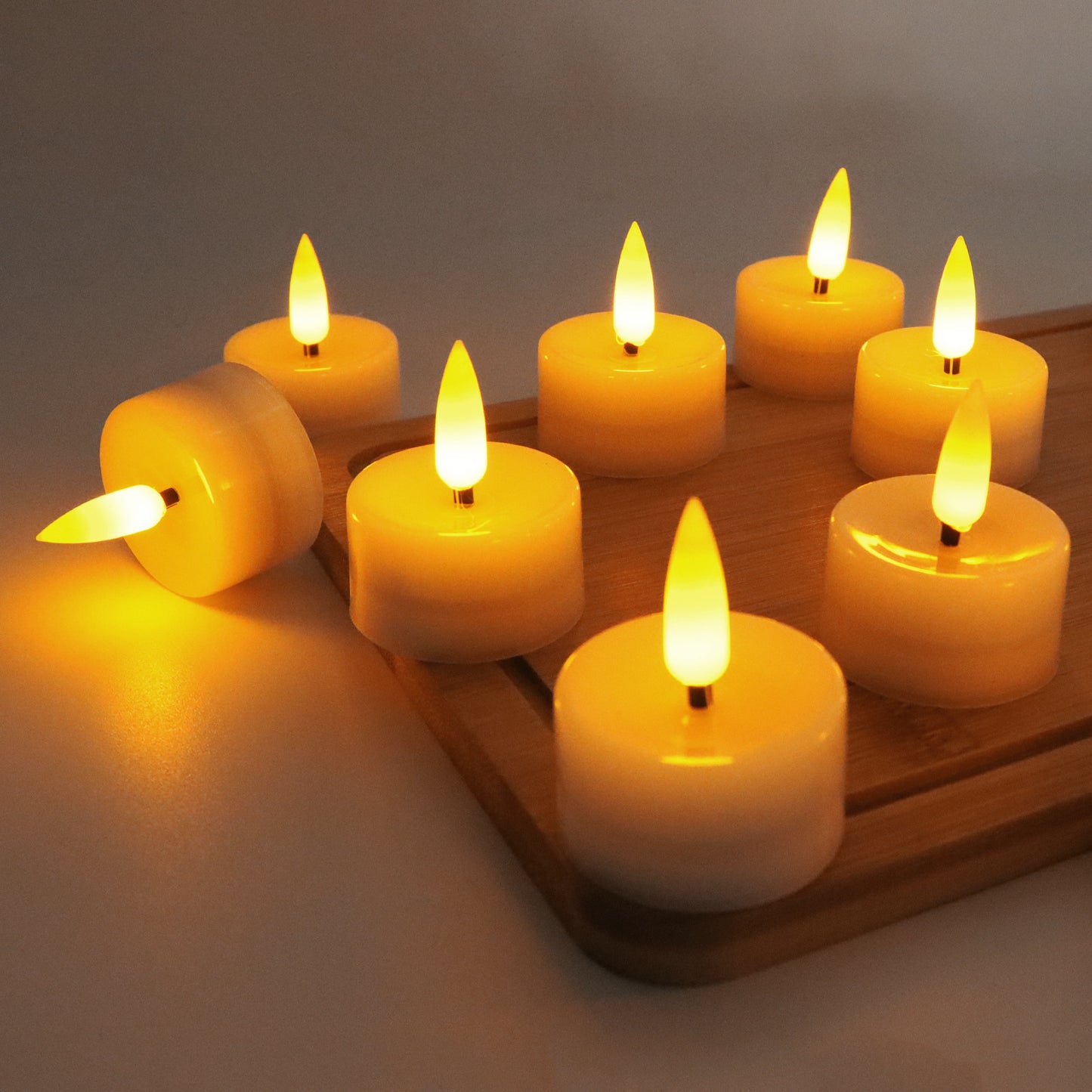 12Pcs / Set Small Flameless LED Light Battery Electronic Candles Tables Lamp for Pumpkins, Wedding Decorations, Christmas, Home Decor