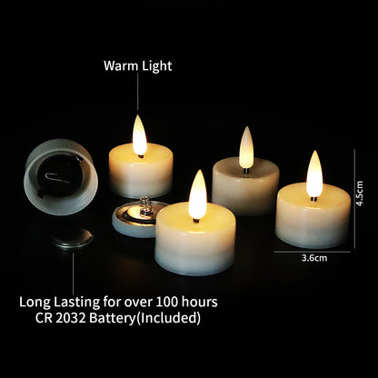 12Pcs / Set Small Flameless LED Light Battery Electronic Candles Tables Lamp for Pumpkins, Wedding Decorations, Christmas, Home Decor