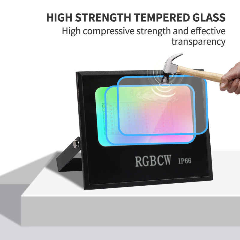 30W Tuya APP Smart LED Light Colorful RGB Lamp Waterproof Outdoor Factory Warehouse Floodlight