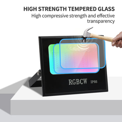 30W Tuya APP Smart LED Light Colorful RGB Lamp Waterproof Outdoor Factory Warehouse Floodlight