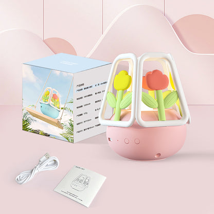Night Light Bedroom Lighting Decoration Simulation Tulip Flower Table Sleeping Bedside Lamp for Children