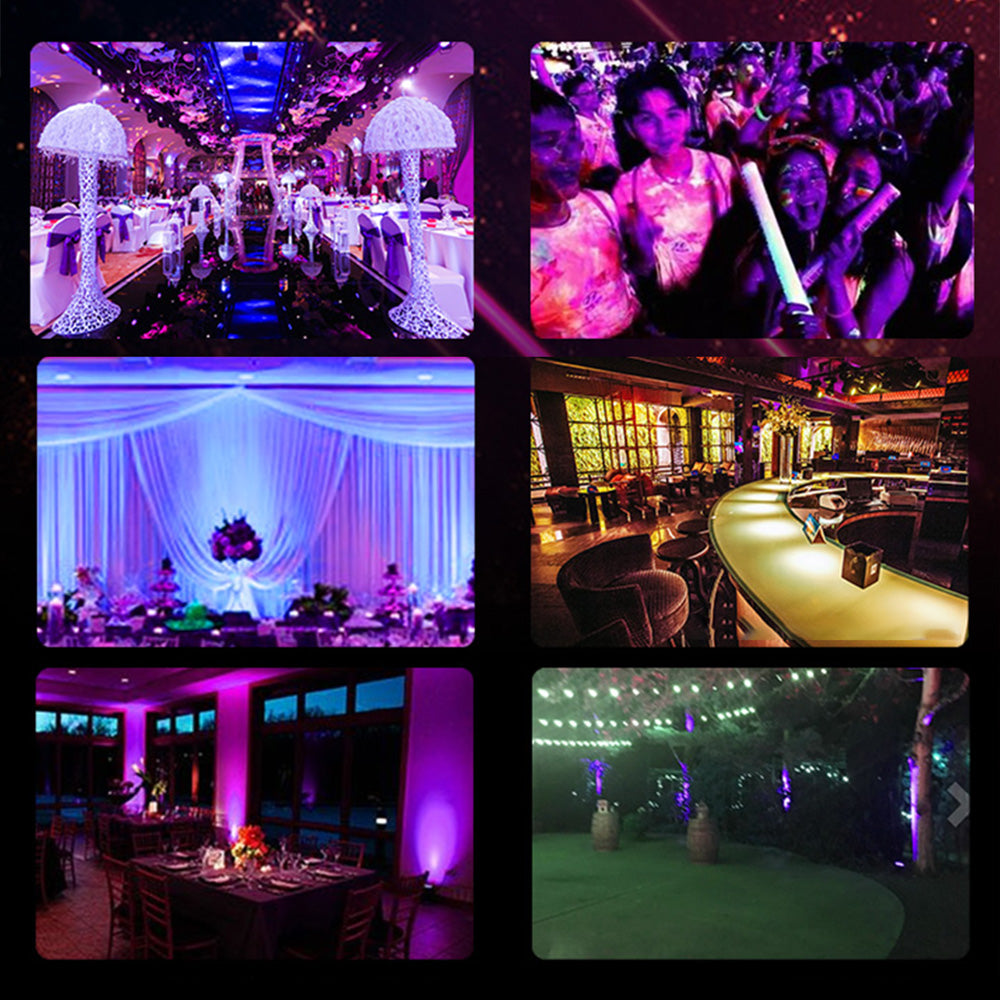 18LED UV Purple Par Light Stage Uplighting Lights with Remote Control for Club KTV Disco Party
