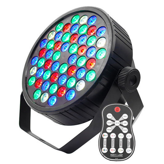 54LED 1W RGB Par Light Stage Lights with 2 Handle Remote Control Uplighting Lights for Club KTV Disco Party