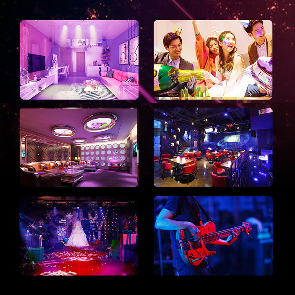 54LED 1W RGB Par Light Stage Lights with 2 Handle Remote Control Uplighting Lights for Club KTV Disco Party