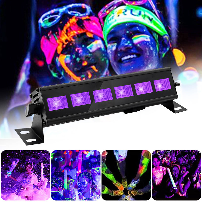 6-LED UV Light Bar Automatic Purple Light Lamp Tube Blacklight for Party, Disco, KTV Decoration
