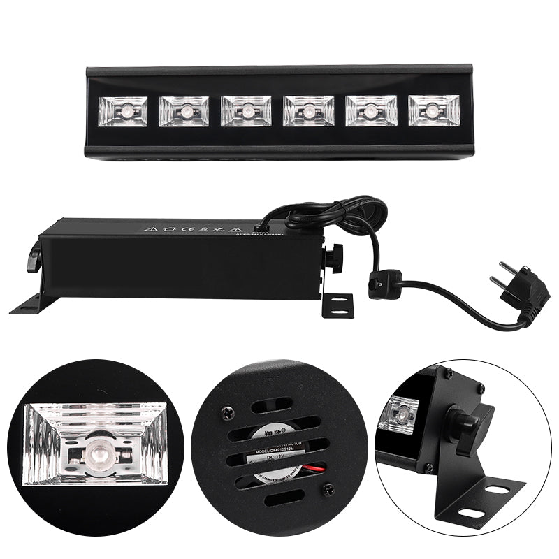 6-LED UV Light Bar Automatic Purple Light Lamp Tube Blacklight for Party, Disco, KTV Decoration
