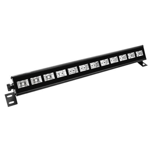 12-LED UV Light Bar Remote Control Purple Lamp Blacklight Bar for Stage Lighting, Body Painting, Halloween