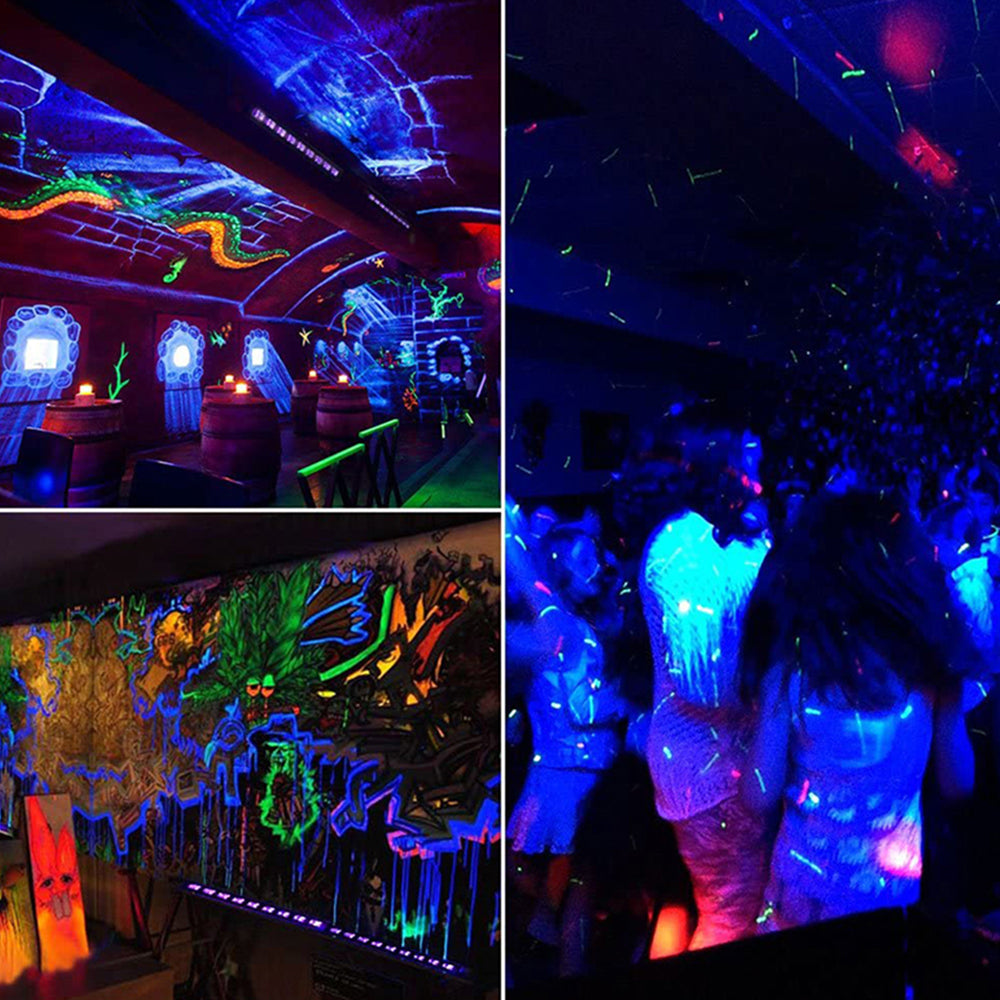 Automatic Control 9-LED Light Bar UV Blacklight Tube Glow in The Dark Party Supplies for Halloween,Christmas