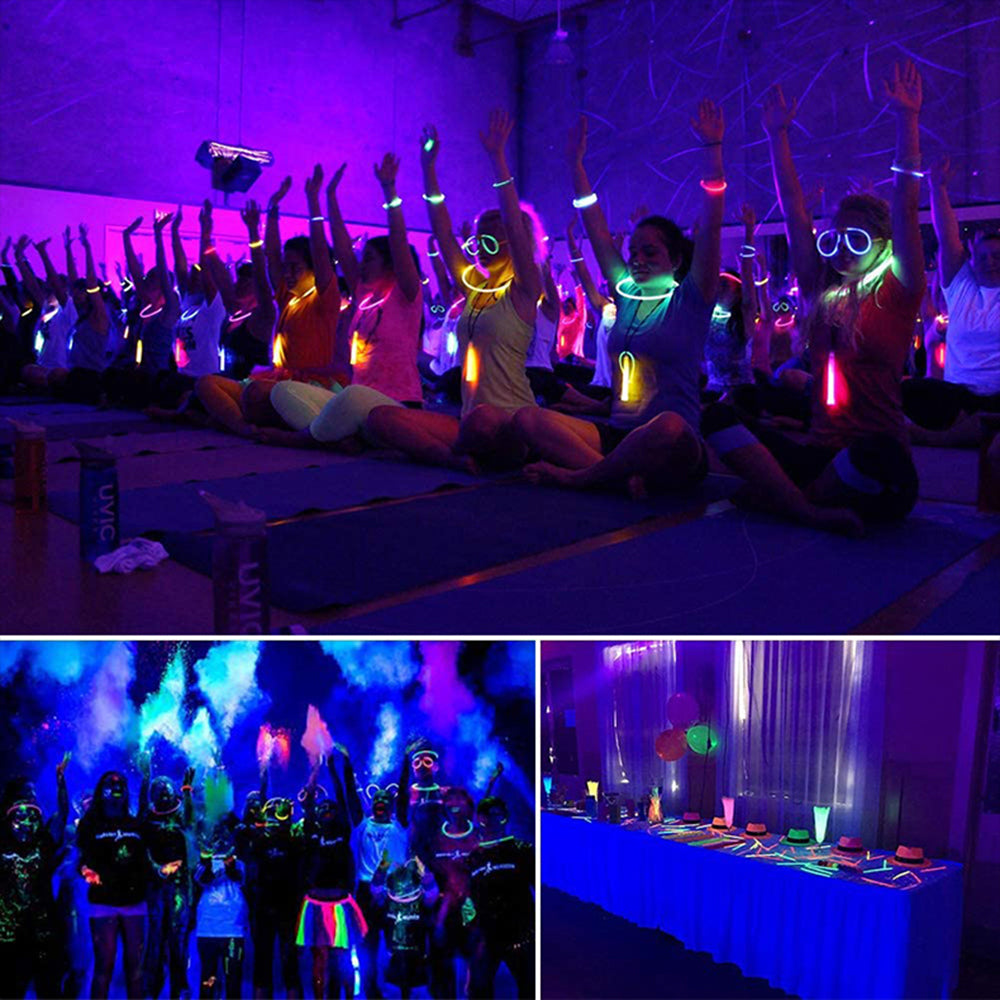 Automatic Control 9-LED Light Bar UV Blacklight Tube Glow in The Dark Party Supplies for Halloween,Christmas