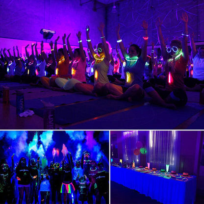 Automatic Control 9-LED Light Bar UV Blacklight Tube Glow in The Dark Party Supplies for Halloween,Christmas
