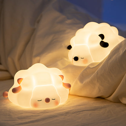 K-1156 Cute Sheep Bedside Sleeping Light Children Creative Night Light Touch Control Dimming Silicone Lamp (CE, FCC, CPC Certificated)