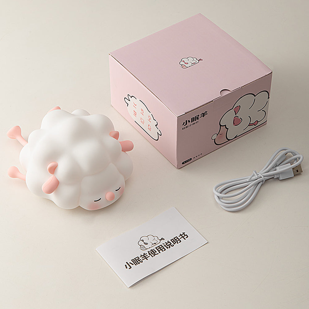 K-1156 Cute Sheep Bedside Sleeping Light Children Creative Night Light Touch Control Dimming Silicone Lamp (CE, FCC, CPC Certificated)