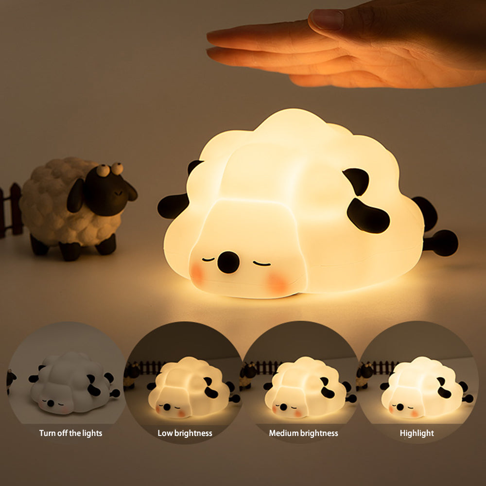 K-1156 Cute Sheep Bedside Sleeping Light Children Creative Night Light Touch Control Dimming Silicone Lamp (CE, FCC, CPC Certificated)